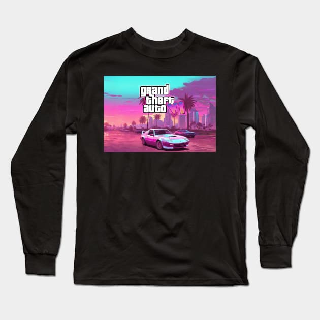 GTA 6 Long Sleeve T-Shirt by Buff Geeks Art